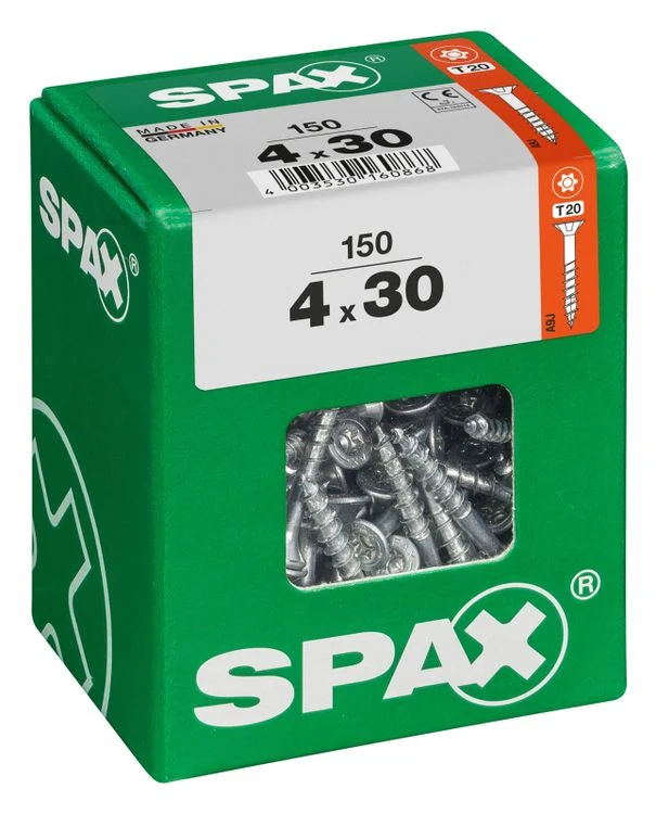 Spax schroef T-star plus verzonken kop 4x30mm 150st