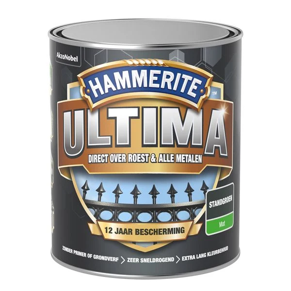 Hammerite Ultima metaallak mat standgroen 750ml
