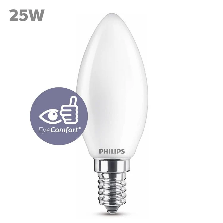 Philips LED lamp kaars E14 mat warm wit 2W 260LM