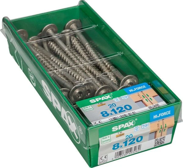 Spax houtschroef T-star plus discuskop 8x120mm 20st