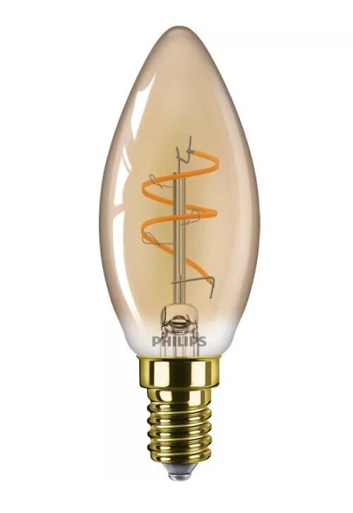 Philips Vintage LED lamp kaars dimbaar E14 amber extra ww 3,1W 270LM