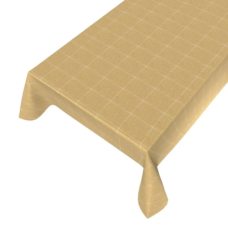 Darron tafelkleed ruit geel 140cm per meter