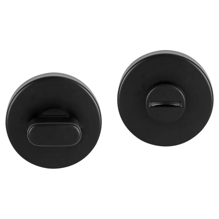 Differnz Essence rozet met sluiting zwart rond RVS