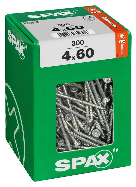 Spax schroef T-star plus verzonken kop 4x60mm 300st