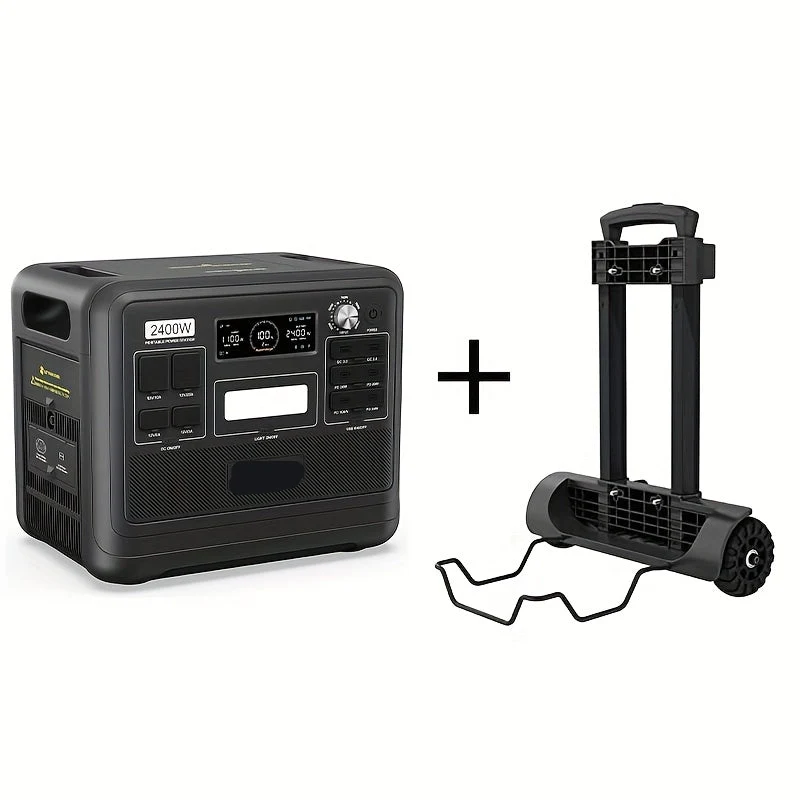 Draagbare Powerstation – Mobiele Generator – Noodstroom – Zonne-accu – 2048Wh Capaciteit – 2400W Output