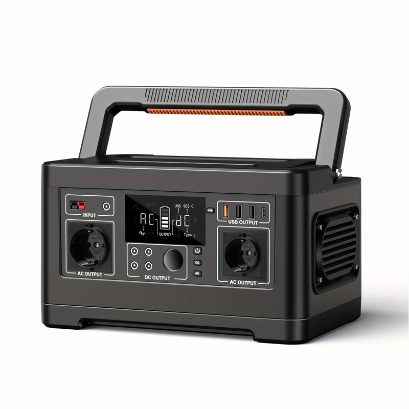 Flashfish Portable Power Station 500watts, 520Wh Emergency Backup Portable Power Station 500W (1000W Peak Power), Lithium Battery Power Bank Power Bank With Pure Sine Wave AC Output For Camping Adventures And Emergencies Powe