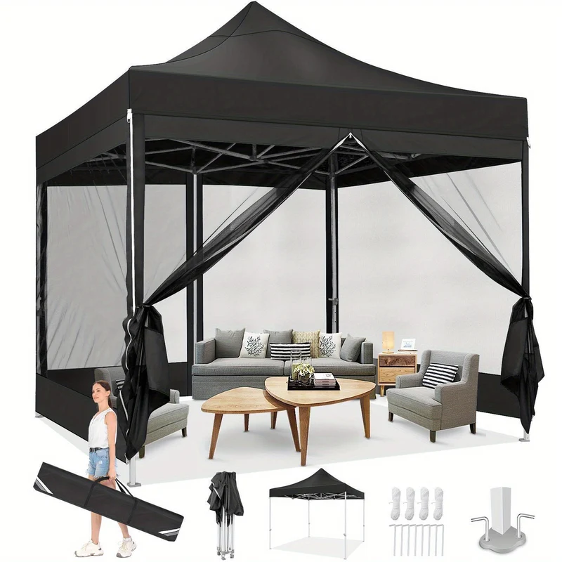 Klaptent – Inklapbare Tent – Muskietennet Tent – Camping Tent – 3x3 Meter – Lichtgewicht Aluminium – Inklapbaar Met Draagtas