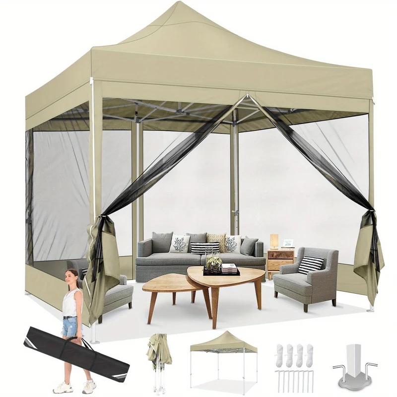 Muskietent – Klapmoskietent – Inklapbare Tent – Muggennet – Aluminium Frame – 3x3 Meter – Lichtgewicht
