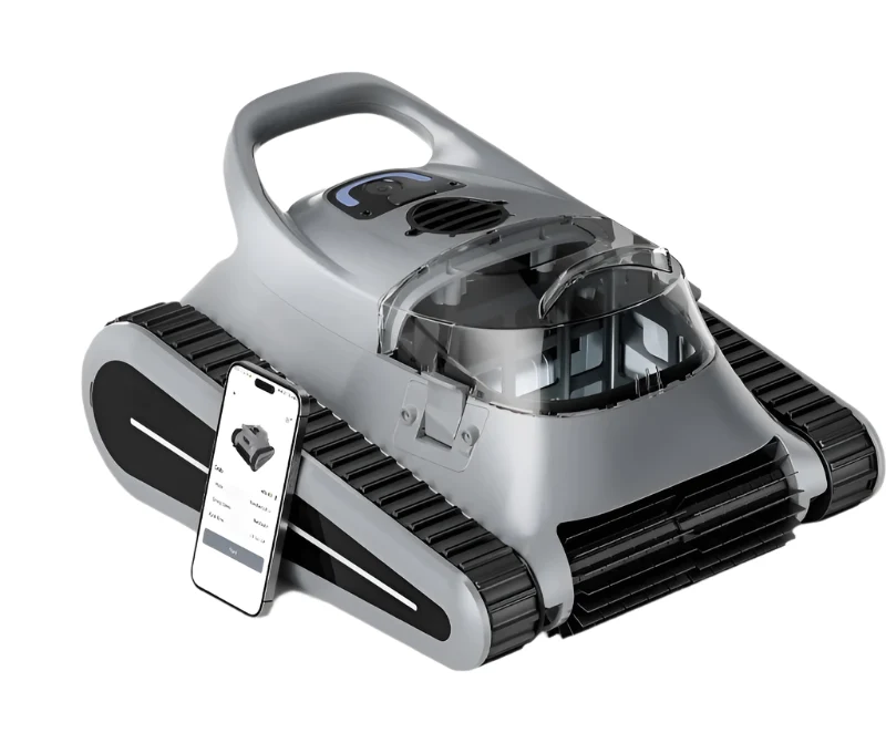 Robotzwembadstofzuiger – Zwembadrobot – Draadloze Poolcleaner – Automatische Zwembadreiniger – 210 Min Batterij – Krachtige 180W Motor - Donkergrijs