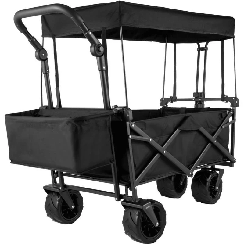 Multifunctionele Bolderwagen – Opvouwbare Wagen – Transportkar – Strandwagen – Tuinwagen – 600D Oxford Materiaal – Grote All-Terrain Wielen