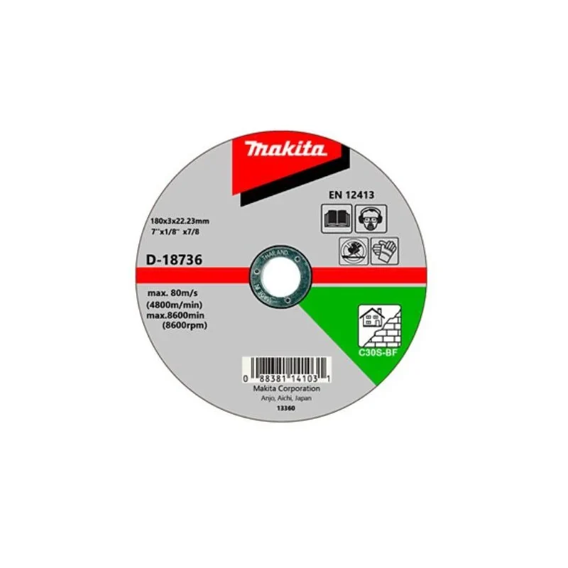 Makita Doorslijpschijf 180x3,0mm - D-18736