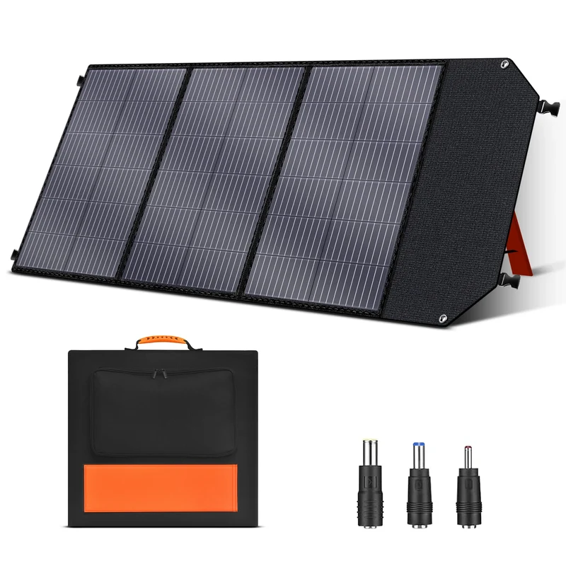 Zonnepaneel - Zonnepaneelset - Draagbaar - Opvouwbare - Waterdict - Outdoor Emergency Backup - voor Thuis - Tenten - Buiten - Kamperen - Waterdicte - 200W - 18V - 11.1A - 45.5 x 270.2 x 4 cm - Zwart