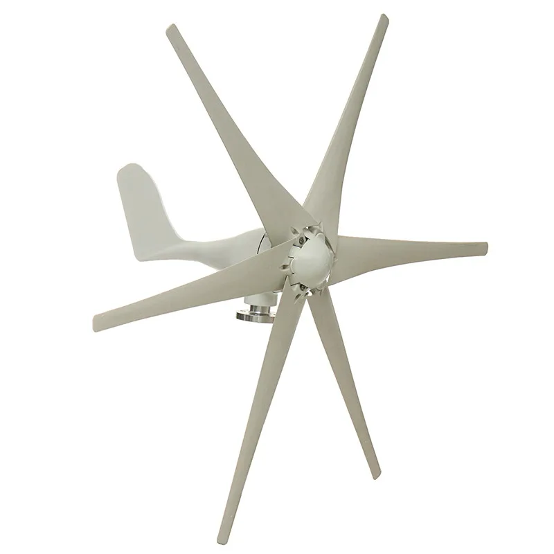 Windturbine - Windmolen Generator - Windturbine Generator - Windenergie - met 6 Blades - 800W - Laag Geluidsniveau - Voor Thuisgebruik - 48V - Wit