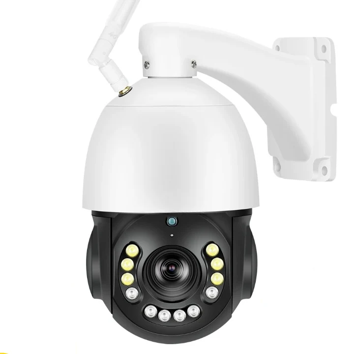 Beveiligingscamera - Camerabewaking - Draadloos - voor Buiten - 4K Ultra HD -30x Zoom - Tweerichtingsaudio - POE Videobewakingssysteem - WiFi - 8MP - Nachtzicht - IP66 - Wit
