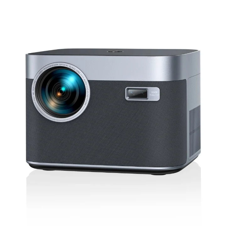 Mini Beamer - Projector - Digitale Beamer - Draagbaar - 1080P - Met Autofocus - 26000LM - 4K Projector - 8K Video - Bluetooth Beamer - 700 ANSI - 75W - WiFi 6 - Android 9.0 system - Zwart/Grijs
