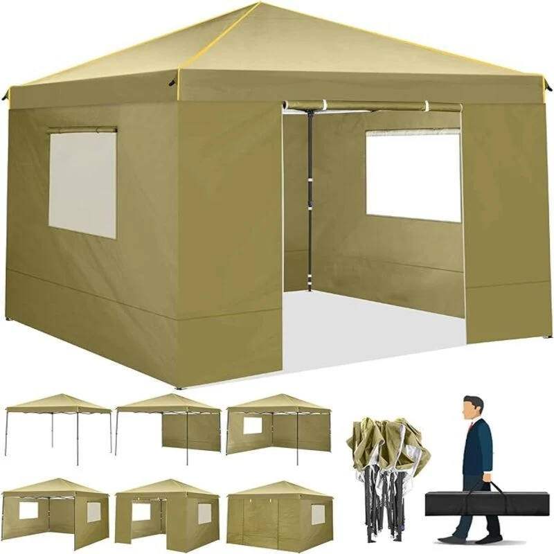 Zonneluifel – Schaduwdoek – Luifel – Zonnescherm – 3x3 Meter – Lichtgewicht – Pop-Up Systeem