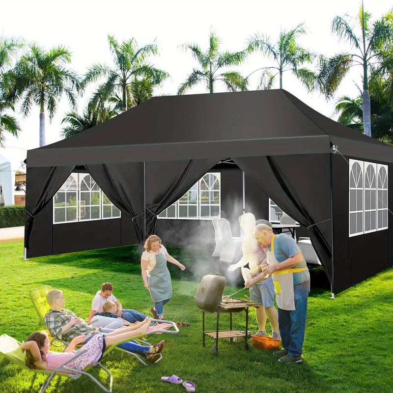 Pop-Up Tent – Vouwtent – Partytent – Tuinent – Festivaltent – Aluminium Frame – Zes Zijwanden Met Rits