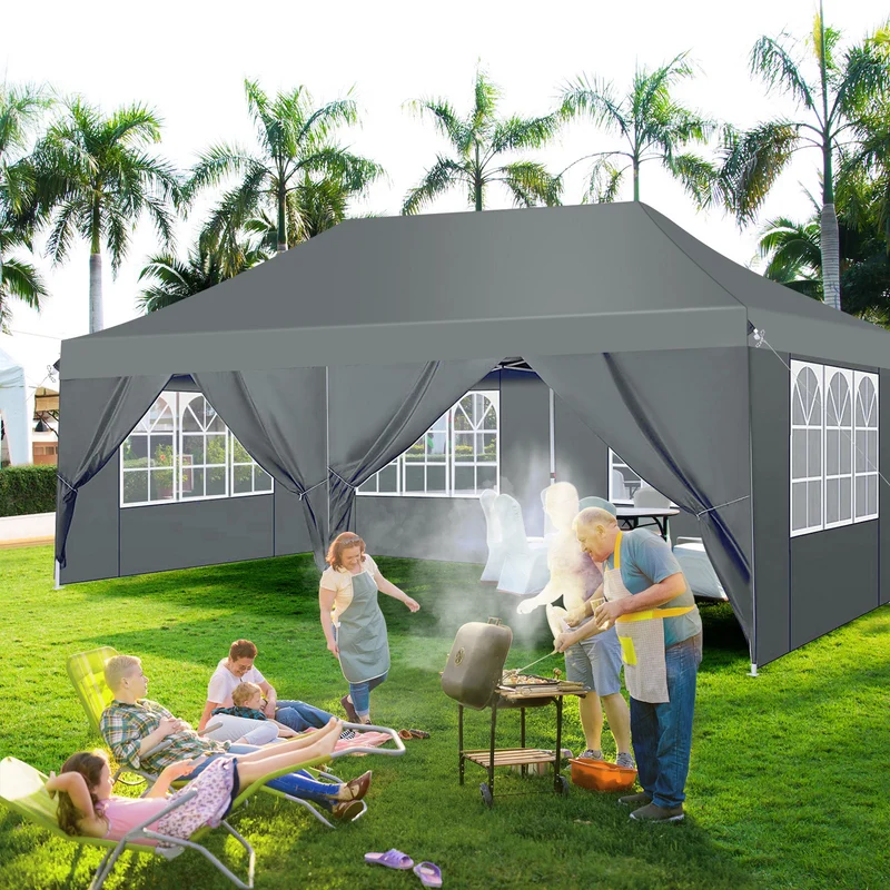 Pop-Up Tent – Zonneschermtent – Tuinent – Partytent – Beschutting – 3×6 Meter – Aluminium Frame