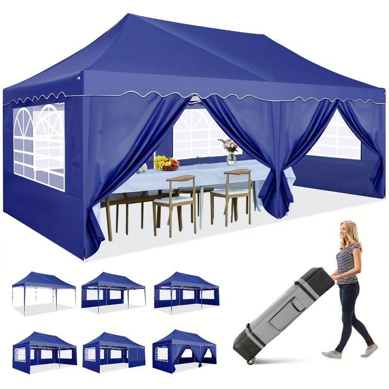 Pop-Up Partytent – Tuin Tent – Markt Tent – Overkapping – Schaduw Tent – 3x6 Meter – Waterafstotend Oxford Doek