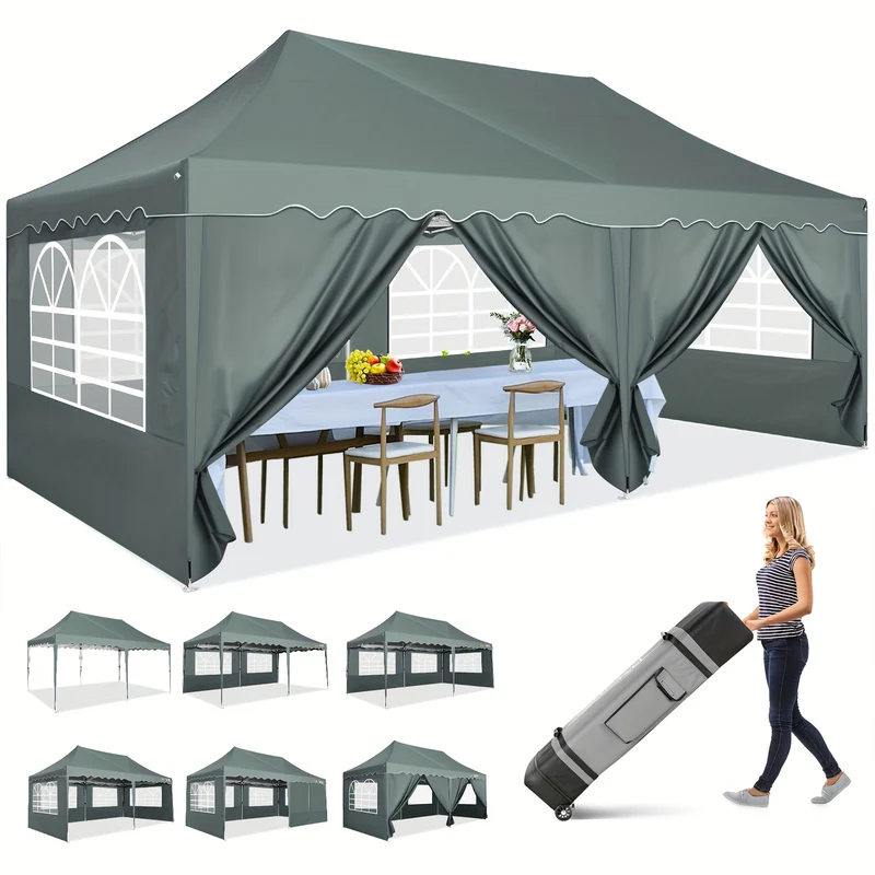 Pop-Up Tent – Partytent – Overkapping – Markttent – Tuinpaviljoen – Aluminium Frame – Waterafstotende Oxford Stof