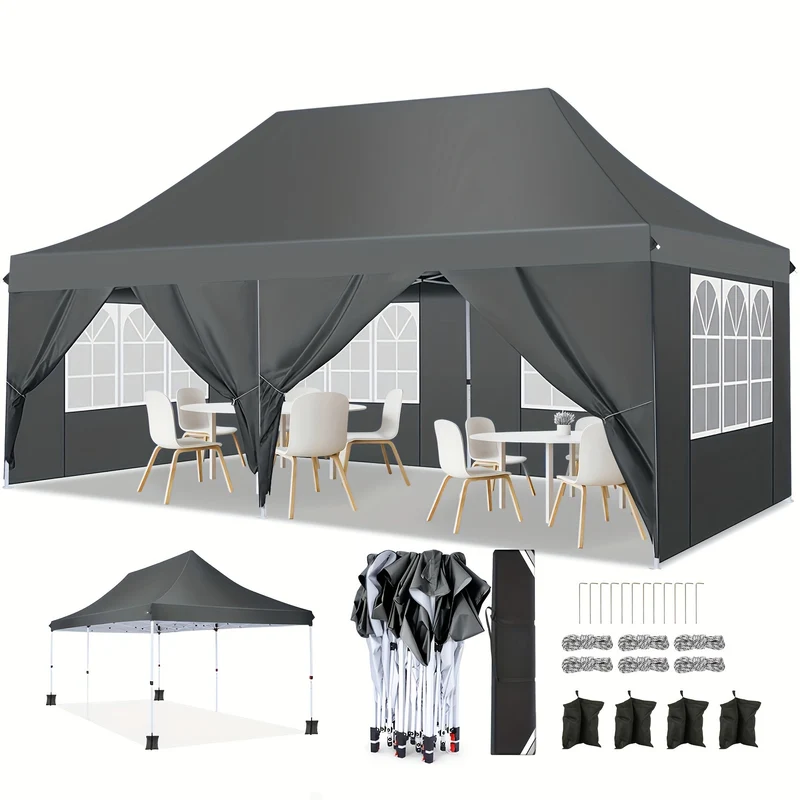 Pop-Up Tent – Partytent – Tuinkamer – Beschermtent – Evenemententent – 3x6 Meter – Pop-Up Ontwerp