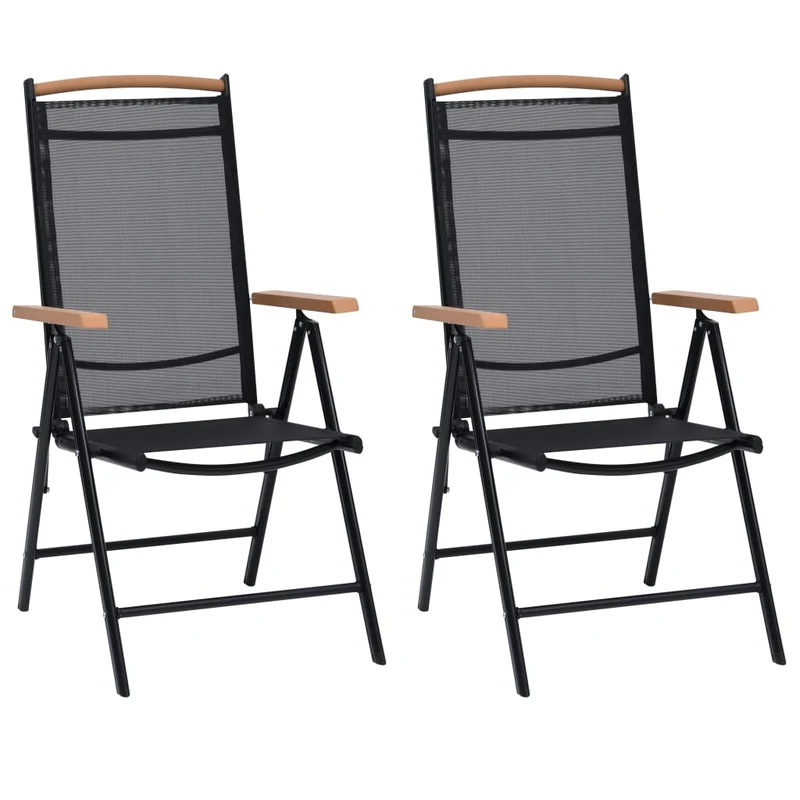 Tuinstoelen – Inklapbare Stoelen – Balkonstoelen – Aluminium Frame – Verstelbare Rugleuning – Weerbestendige Bekleding