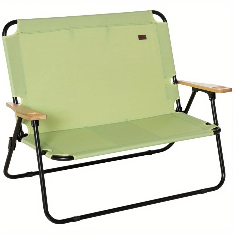 Tweepersoons Campingstoel – Draagbare Campingstoel – Compacte Campingstoel – Opvouwbare Stoel – Metalen Frame Tot 160 Kg – Ruim En Comfortabel