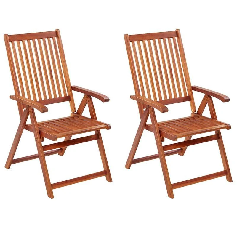 Tuinstoelen – Inklapbare Stoelen – Buitenstoelen – Acaciahouten Stoelen – Ergonomisch Design – Duurzaam En Stevig