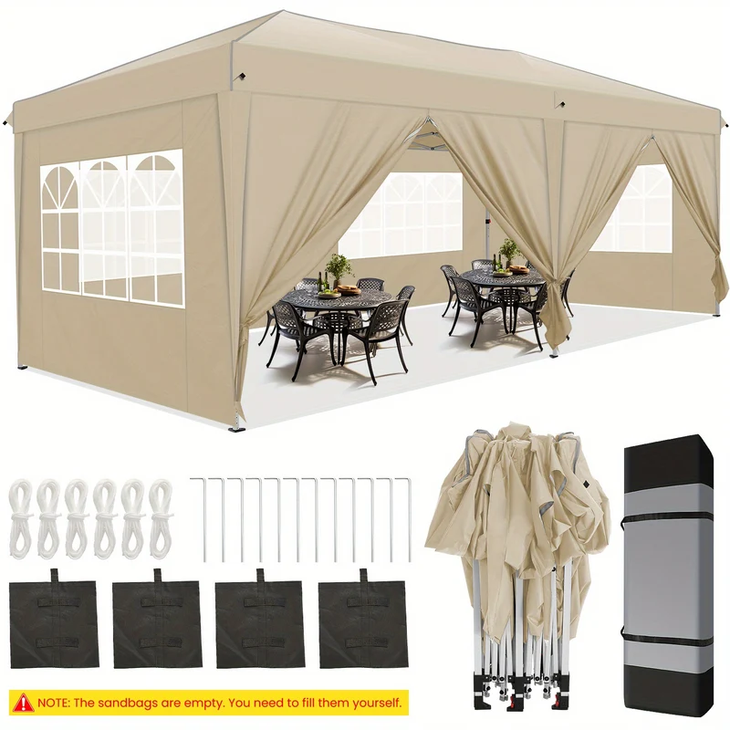 Pop-Up Tent – Overkapping – Partytent – Markttent – Tuinentent – 3x6 Meter – Aluminium Frame