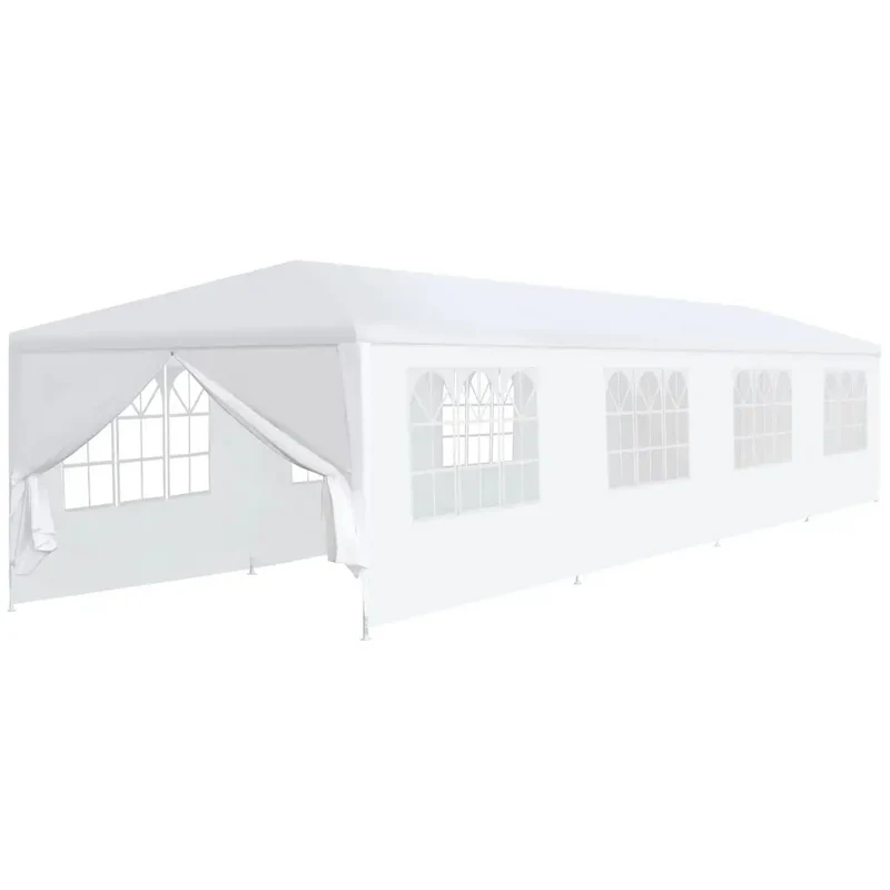 Tuinpaviljoen – Partytent – Tuitent – Overkapping – Waterdicht – 3 x 12 Meter – Roestvrij Staal Frame - Wit