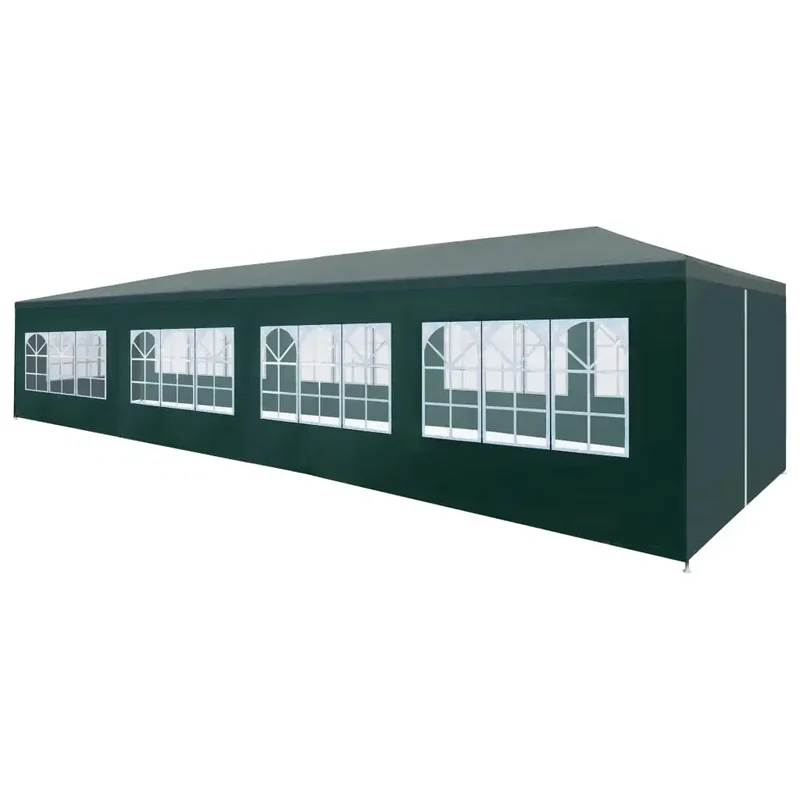 Tuinpaviljoen – Partytent – Tuitent – Overkapping – Waterdicht – 3 x 12 Meter – Roestvrij Staal Frame - Groen