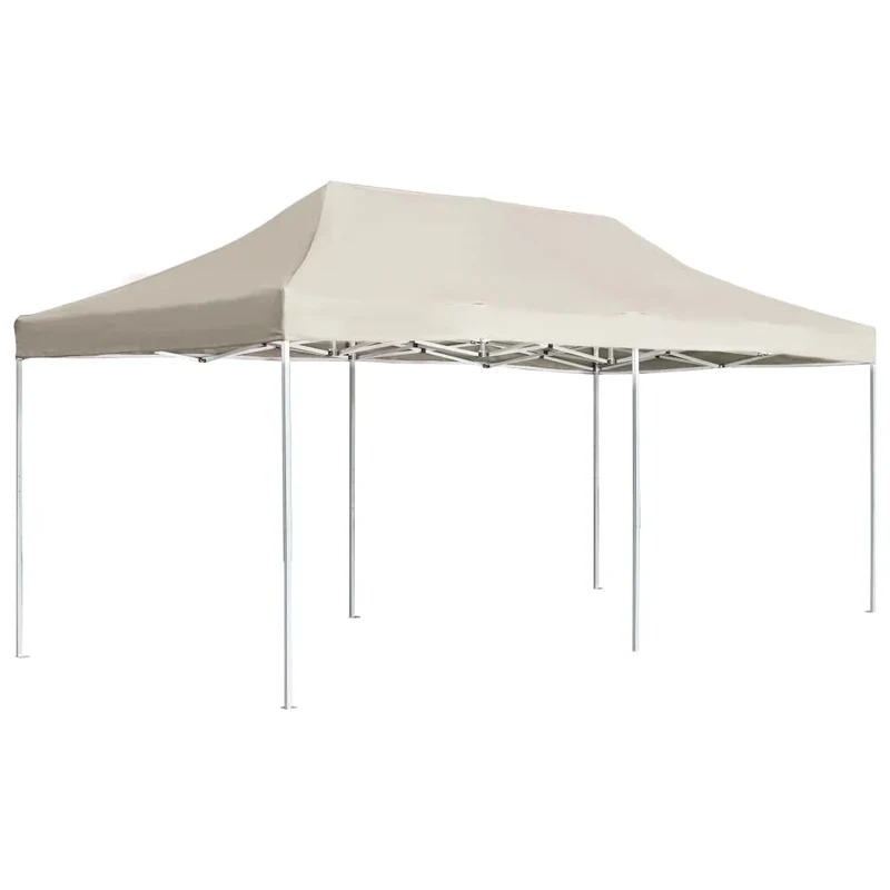 Tuinpaviljoen – Opvouwbare Tent – Paviljoen – Partytent – Buiten Tent – Aluminium Frame – 3 x 6 Meter – Oxford Stof Met PVC-Coating - Beige