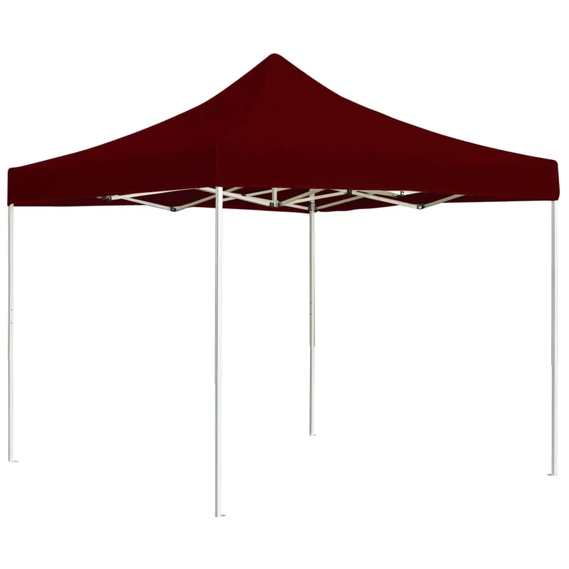 Tuinpaviljoen – Partytent – Draagbare Tent – Buitentent – Ontvouwbare Ontvangsttent – Schaduwtent – UV-Bescherming – Aluminium Frame – 3x3 Meter - Rood