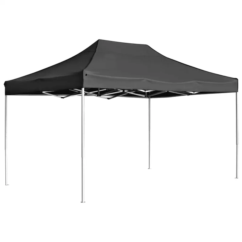 Tuinpaviljoen – Partytent – Aluminium Vouwtent – Schaduwdoek – Markttent – Waterbestendig Dak – Lichtgewicht Frame – 3x3 Meter - Zwart
