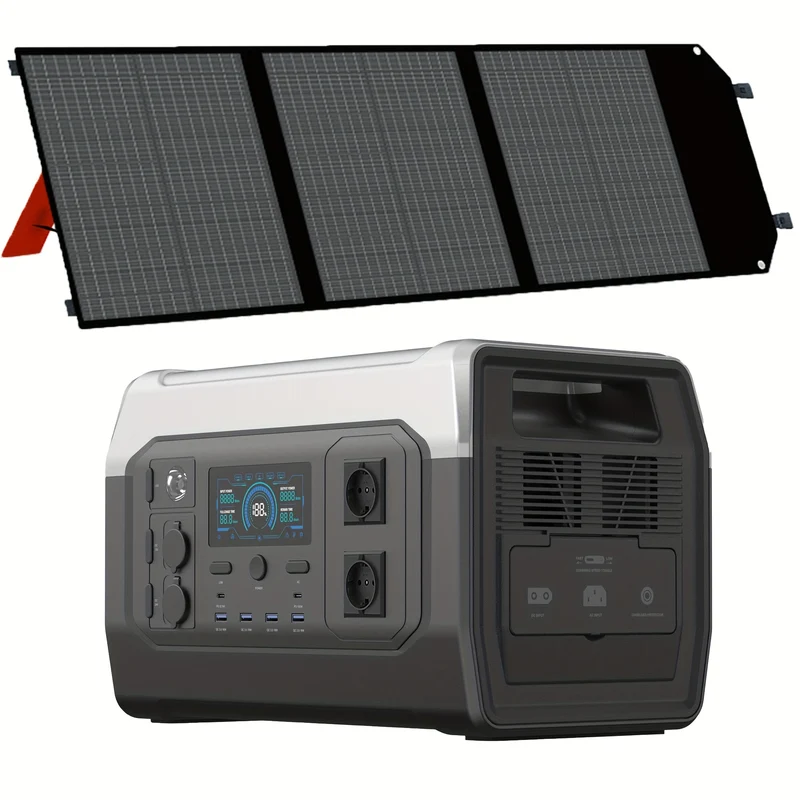 Draagbare Power Station – Portable Generator – Mobiele Stroomvoorziening – Noodstroom – 1024 Wh LiFePO4 Batterij – 1800 Watt Piekvermogen