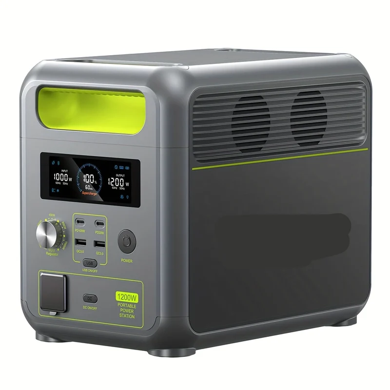 Draagbare Powerstation – Portable Accu – Mobiele Batterij – Powerbank – Externe Accu – 1024Wh Capaciteit – 2400W Piekvermogen
