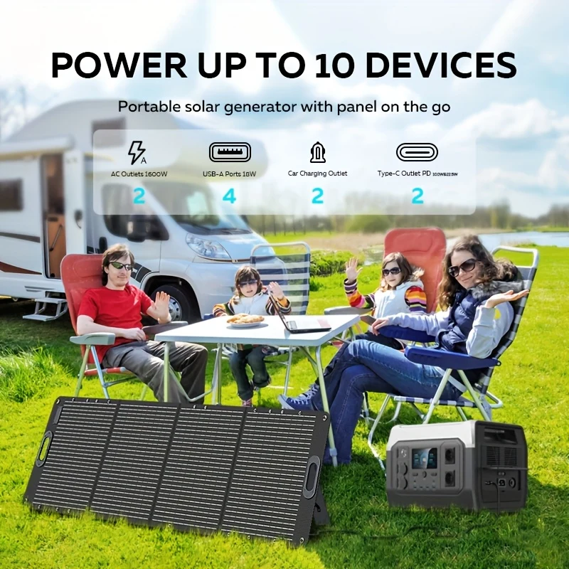 Draagbare Power Station – Mobiele Generator – Stroomvoorziening – Noodstroom – 1024Wh Accu – Zuivere Sinusgolf
