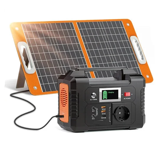 Powerstation – Draagbare Krachtcentrale – Zonnegeneratorbatterij - met 60W Zonnepaneel – Powerbank – Outdoor – 200W AC Uitgang – 151Wh Lithium Batterij