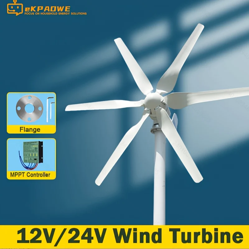Windturbine – Windgenerator – Windmolen – Windenergie – 1000W Vermogen – Laag Geluidsniveau