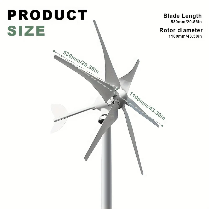 Draagbare Windturbine – Mobiele Windgenerator – Off-Grid Energie – Windmolen – 1000W Generator – 48V Aansluiting