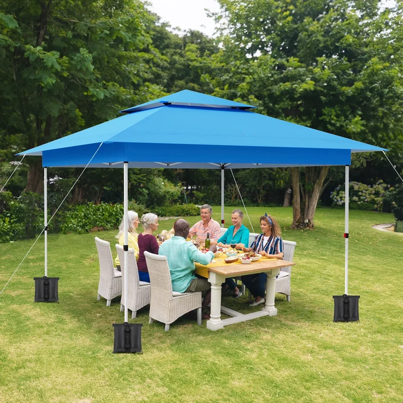 Partytent – Tuinent – Paviljoen – Pop-Up Tent – Waterdicht – UV-Bestendig – Aluminium Frame - Blauw