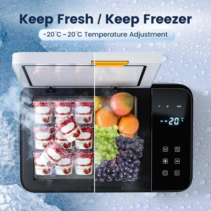 Auto Koelkast – Mini Koelbox – Draagbare Koelkast – Reis Koelkast – 21 Liter – Compact Formaat – Digitaal Display
