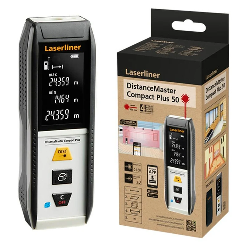 Laserliner DISTANCEMASTER COMPACT PLUS 50M BLE SOFTBAG