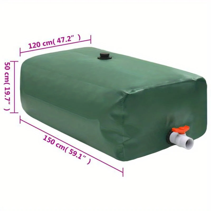 Opvouwbare Watertank – Watercontainer – Waterzak – Vouwbare Watertank – Outdoor Watertank – 1000 Liter – Duurzaam PVC