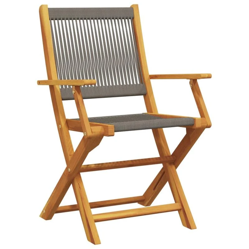 Inklapbare Tuinstoel – Buitenstoel – Campingstoel – Vissersstoel – Picknickstoel – Massief Acaciahout – Lichtgewicht Polypropyleen Frame