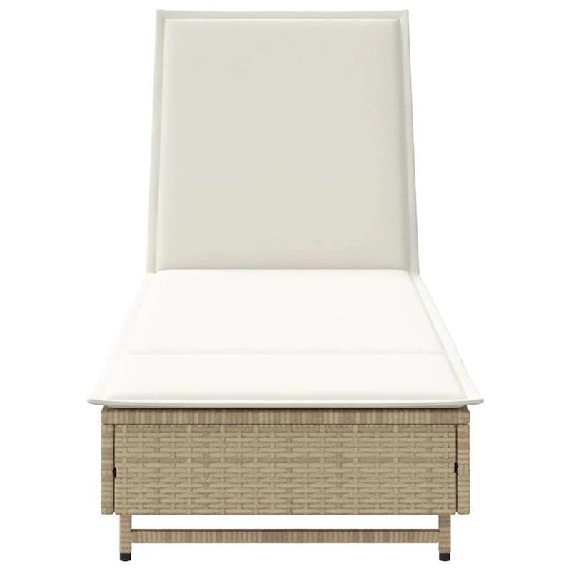 Ligstoel – Ligbed – Relaxstoel – Buitenstoel – Ergonomisch Design – Gerecycled Houten Frame – Weerbestendig Vlechtwerk