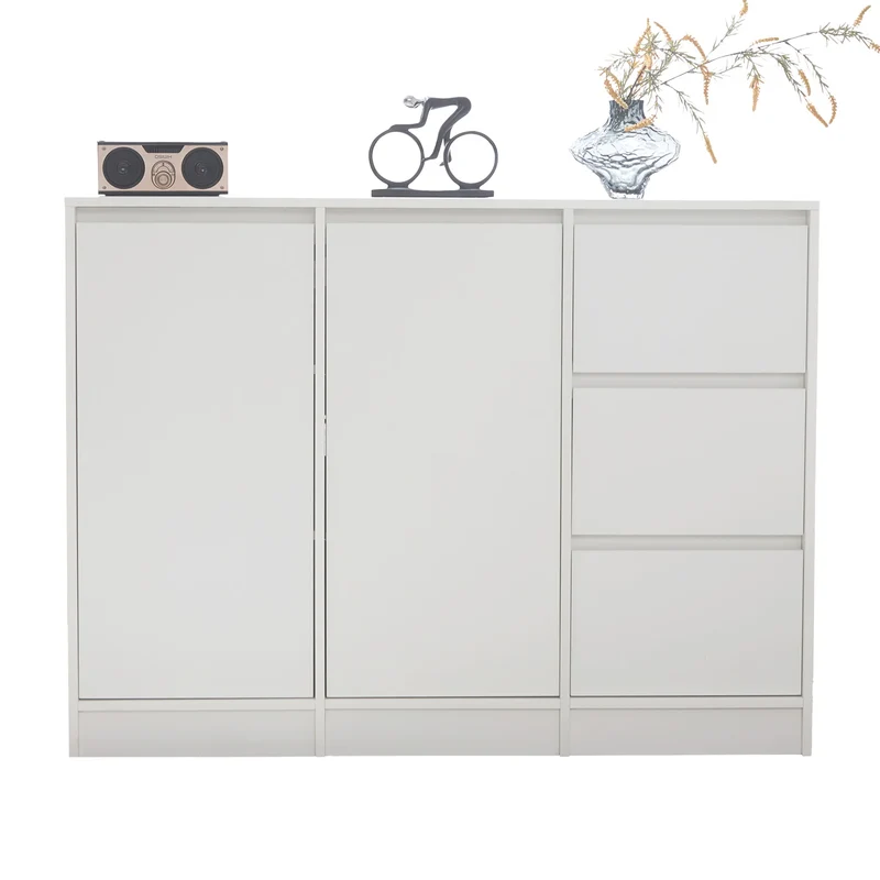 Kast - Dressoirs - 12 laden - Ladekast - Opbergkast - Halmeubel - 90 cm x 35 cm x 120 cm - Wit