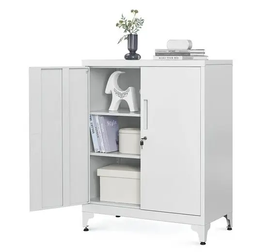 Kantoor Kast - Dossier Kast - Kantoor - Kantoorartikelen - Kast - Dressoir - Kasten - Opbergkasten Met Deuren - Boekenkast - Boeken Kast Merk - Lichtgrijs
