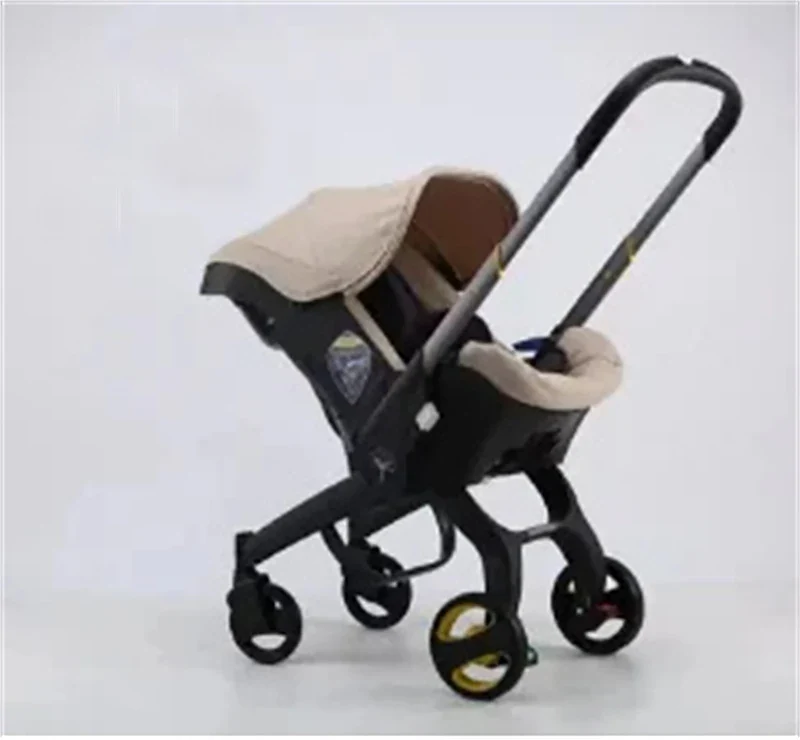 Kinderwagen - Babywagen - Wandelwagen - 4-in-1 - Opvouwbaar - Lichtgewicht Reisbuggy - Verstelbare Zitting - en Zonnescherm - Kinderen tot 20 kg - Khaki