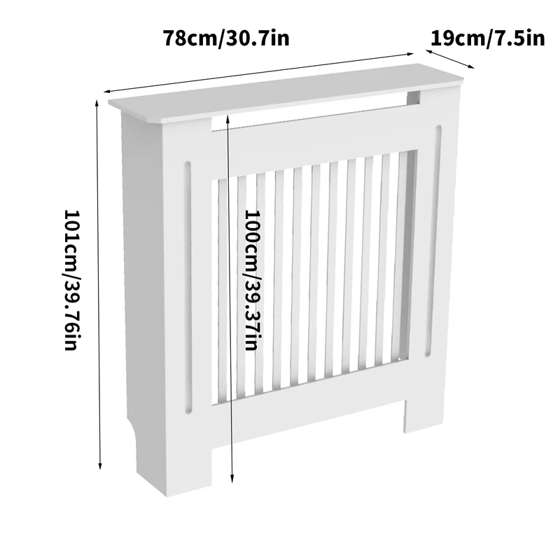 Radiator Ombouw - Radiator Kast - Radiator Kant En Klaar - Verwarming Ombouw - Radiator Bekleding - Horizontaal - Wit - S